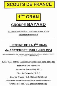 06 SCOUTS DE FRANCE GROUPE BAYARD 1 ERE ORAN zc0001